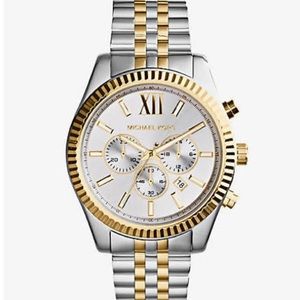 Michael Kors Lexington Two-Tone Watch Silver
